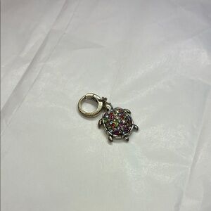 Vintage Fossil Rhinestone Turtle Charm